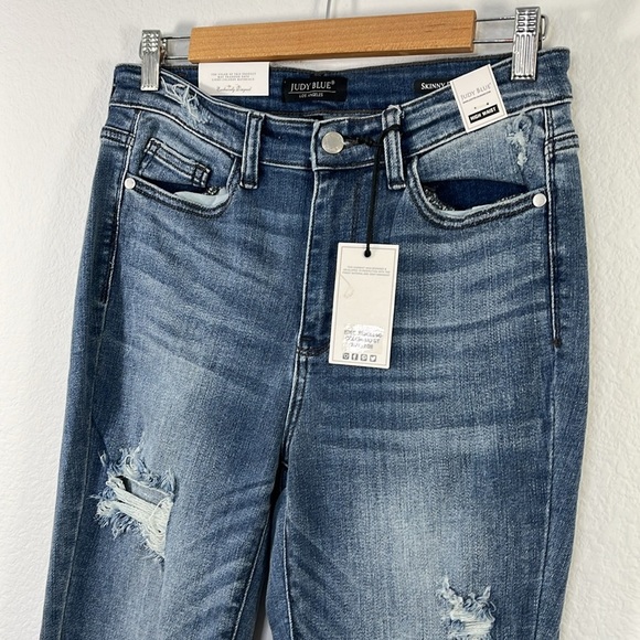 JUDY BLUE NWT Skinny Destroyed Jeans size 7/28 style JB82406 - Picture 3 of 10